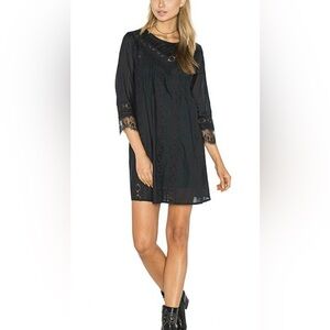 Amuse Society Gabriel Black Lace Mini Dress